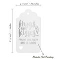 thumbnail image 5 of Inkdotpot Hugs And Kisses From The New Wedding Bottle Tag Real Silver Foil Favor Hang Tags 100 Pcs, 5 of 6