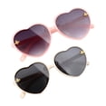 thumbnail image 2 of 2 gafas de forma de corazón para niños, gafas de sol de fiesta, portátiles, cómodas, ligeras, modernas, con forma de corazón, para viajes con Marco rosa, 2 of 8