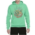 thumbnail image 2 of Wild Bobby I Only Told The Moon, Moon Phases Daisies and Butterflies Vintage Unisex Hoodie Sweatshirt, Mint, Small, 2 of 6