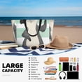 thumbnail image 5 of Naloa Cute Raccoon Large Capacity Beach Bag, Waterproof Sandproof Beach Swim Pool Bag Tote Bag for Women, 5 of 7