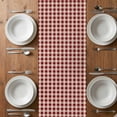thumbnail image 4 of Table Runner 72 Inches Long for Kitchen Dining, Western Texas Star Retro Dresser Scarf Farmhouse, Dining Table Decorations for Wedding/Parties, Country Vintage Red Beige Plaid 14 x 72 In, 4 of 8