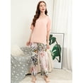thumbnail image 5 of Smilooen Lounge Set for Women 2 Piece Outfits Short Sleeve Round Neck Pjs Sleepwear,S-2XL, 5 of 6