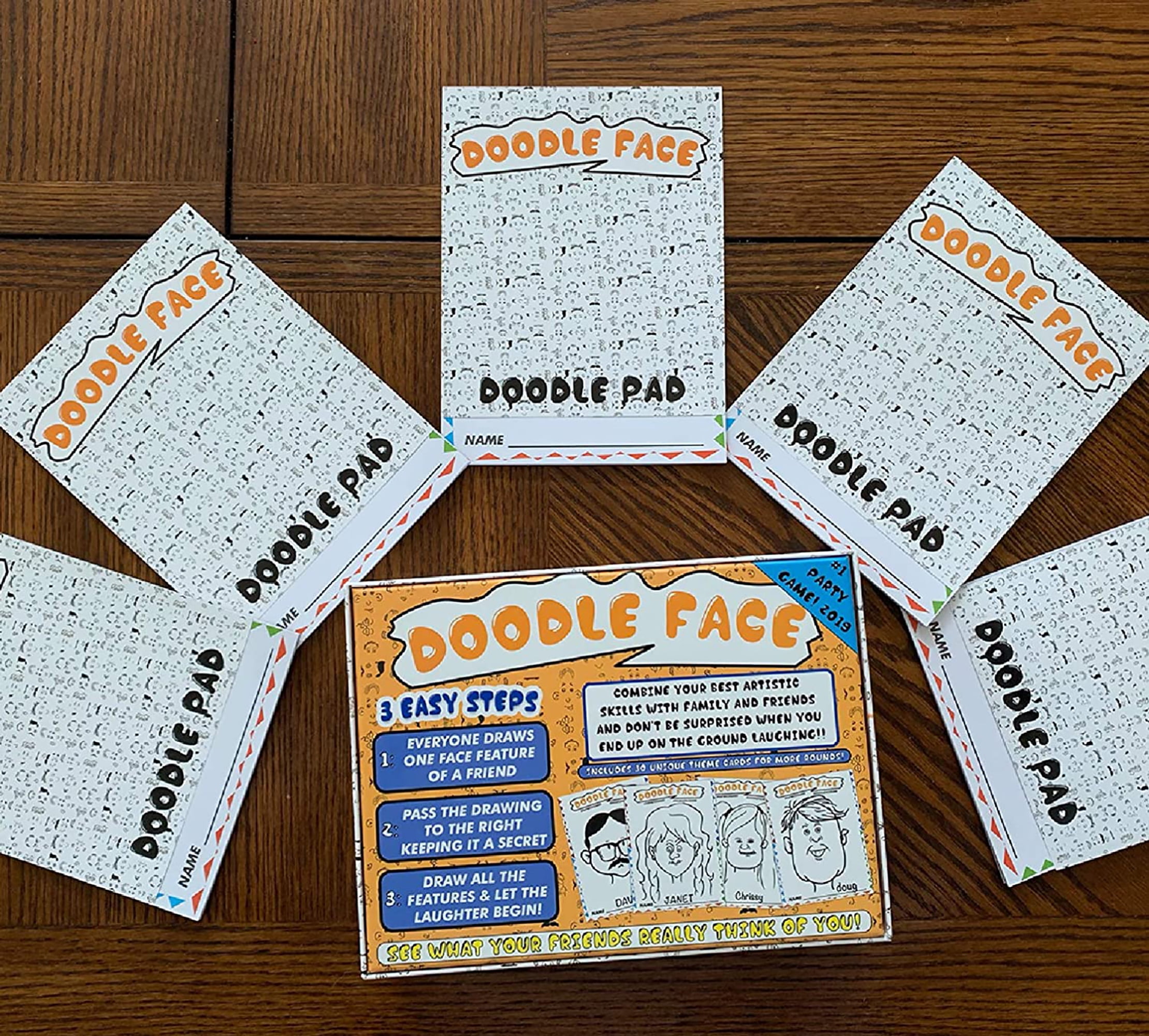 Doodle Face Game - New Hilarious Game of Drawing Your Friends and Family -  A Drawing Game for Families - Stay at Home Date Night Party Game for 3-20
