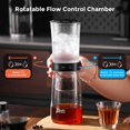 thumbnail image 2 of Glass Ice Coffee Dripper with Adjustable Dripe Flow Control, Cold Brew Maker - 450ML, Precision Drip Brewer Tower for Smooth, Low-Acidity Concentrate, 2 of 5