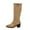 Khaki, variant on Kilaqueen Knee High Boots Women Wide Calf Block Low Heel Fall and Winter Fashion Comfortable Boots Suede 2.56" Chunky Heel Pull-On Tall Boot