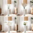 thumbnail image 5 of White Ceramic Floor Vase 24" Tall Flower Vase for Pampas Grass Modern Decorative Large Vase with Sleek Glossy Glaze & Simple Origami Design Minimalist Style for Living Room Office Home Decor, 5 of 9
