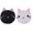 Black+White, variant on 2 Pack Velvet Coin Purse Cute kitten Change Cash Bag Zipper Small Purse Wallets