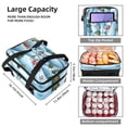 thumbnail image 3 of Christmas Double Layered Insulated Lunch Bag with Two Compartments, Large Capacity, and Hand Carry - 7.1x11.4x16.1 Inches, 3 of 6