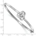 thumbnail image 6 of Auriga Fine Jewelry 925 Sterling Silver Rh-plated Diamond Love Knot Hinged Bangle 6.75" for Women, 6 of 6