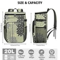 thumbnail image 3 of Artistic Home Accents Cooler Backpack - 20L Insulated Leakproof Bag, Natural Style for Beach, 3 of 4