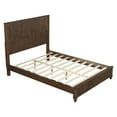 thumbnail image 5 of Solid Wood Queen Bed Frame with Tall Headboard, No Box Spring Needed, Walnut, 5 of 5