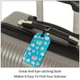 thumbnail image 3 of Square 2Pack PU Leather Princess Blue Cruise Luggage Tag with Privacy Cover and Name ID Tag for Travel Handbags Backpacks Luggage Tags, 3 of 6