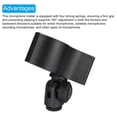 thumbnail image 4 of Microphone Holder O.D 32mm - 60mm Plastic Interface Mic Holder Clip with 1/4 Plastic Adapter Black 2 Pcs, 4 of 5