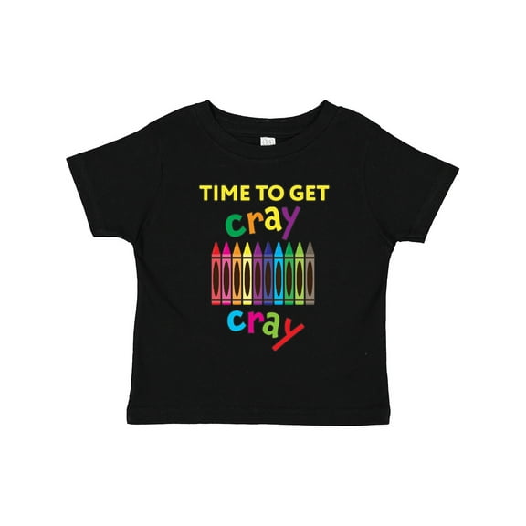 Inktastic Time to Get Cray Cray Crayons Humor Boys or Girls Toddler T-Shirt