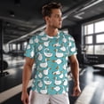 thumbnail image 3 of Wukai Cartoon Funny Goose Print Men's Short-Sleeved Mesh T-Shirt,Quick-Dry Short Sleeve Workout T-Shirt-Large, 3 of 8