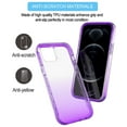 thumbnail image 4 of iPhone 12 Case, iPhone 12 Pro Case, and [2 x Tempered Glass Screen Protector] Crystal Clear Cover with Reinforced Corner Bumper Slim Flexible TPU Phone Case for iPhone 12/12 Pro 6.1 inch ,Purple, 4 of 8