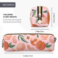 thumbnail image 3 of Disketp Painting Peach Estuche de Lápices de Cuero con Cierre, Estuche Compacto para Papelería, Bolígrafos y Accesorios Pequeños, 3 of 7