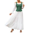 thumbnail image 6 of HXWCHs Halloween Women Vest Cosplay Costume Waistcoat Halloween Gothic Medieval Bodice Size: XXXL Green, 6 of 7