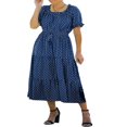 thumbnail image 1 of EIMELI Femmes Boho d'Été Robes Casual Manches Courtes Floral Tie-Up Ceinture Robe Noire S, 1 of 8