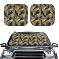 thumbnail image 2 of Haiem Camouflage Rabbit Car Windshield Sun Shade (2 Pieces) Foldable Windshield Sun Shade Car Accessories for Truck SUV Pickup-Small, 2 of 7