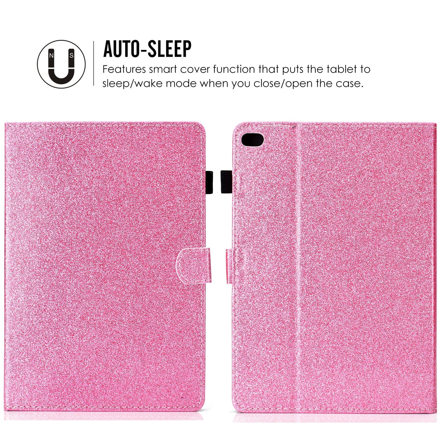 New iPad Pro 11 Inch Case 2018 Released, Allytech PU Leather Glitter Sparke Slim Fit Folio Stand Auto Sleep Wake [Pencil Holder] Protective Cards Holder Wallet Case for Apple iPad Pro 11 Inch, Pink