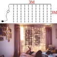 thumbnail image 4 of 3M x 3M 300-LED Warm White Light Romantic Christmas Wedding Outdoor Decoration Curtain String Light, 4 of 10
