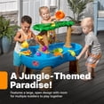 thumbnail image 3 of Tropical Rainforest Water Table, Kids Water and Sand Activity Sensory Playset, Summer Outdoor Toys, 13 Piece Water Toy Accessories, For Toddlers 1.5+ Years Old, Blue & Brown, 3 of 15