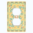 thumbnail image 2 of Metal Light Switch Plate Cover Yellow Flower Heart Mandala Tile Pattern TIL030, 2 of 13