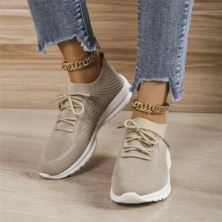 

Vedolay Summer Sneakers for Women 2023 Women s Walking Shoes Lightweight Slip on Breathable Mesh Comfortable Sneakers Khaki 7