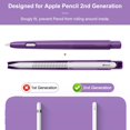 thumbnail image 2 of Funda para Apple Pencil MoKo de segunda generación con clip resistente, color morado, 2 of 7