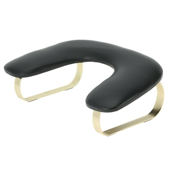 Unique Bargains U Shaped Manicure Hand Rest Detachable Arm Rest for Nail Tech for Salons or Home Use Black