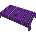 thumbnail image 3 of Rectangle Tablecloth, Purple and Black Winter Plaid Stain-Resistant, Wrinkle-Free, Washable Cover for Dining, Parties, and Wedding 60x84in, 3 of 8