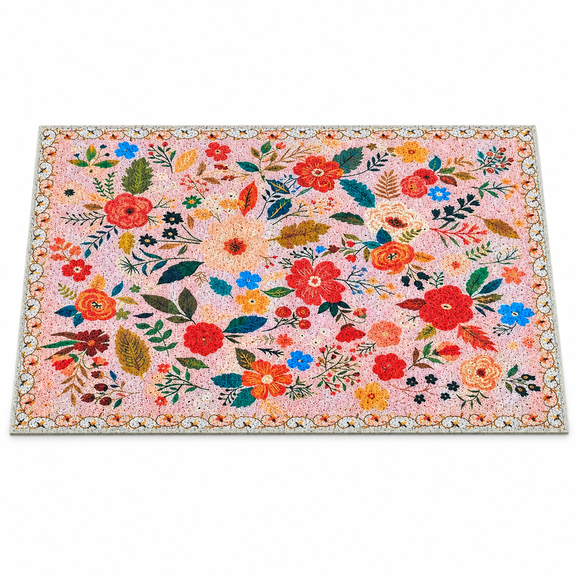 Boho Cat Litter Mat, 24 x 16 in, Waterproof Non-Slip PVC Litter Trapping Mat for Scatter Control