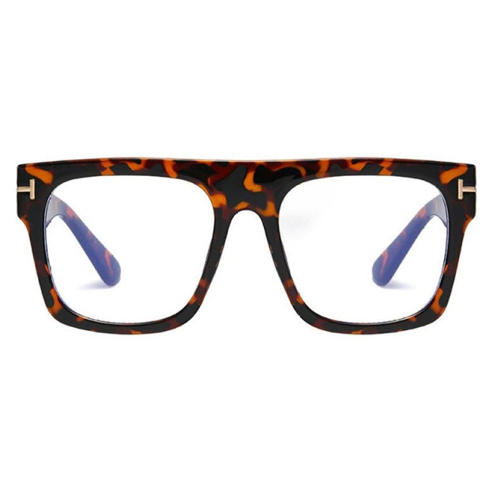 Womens Mens Thick Square Tortoise Reading Glasses 1.25 Ladies Anti-blue Light Readers Plastic Presbyopic Glasses +1.25