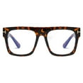 thumbnail image 3 of Womens Mens Thick Square Tortoise Reading Glasses 5.50 Ladies Anti-blue Light Readers Plastic Presbyopic Glasses +5.5, 3 of 7