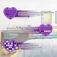 thumbnail image 3 of Juguete de silicona para aliviar el estrés y la ansiedad - Corazón Púrpura Xemadio WRMH-281-1, 3 of 7