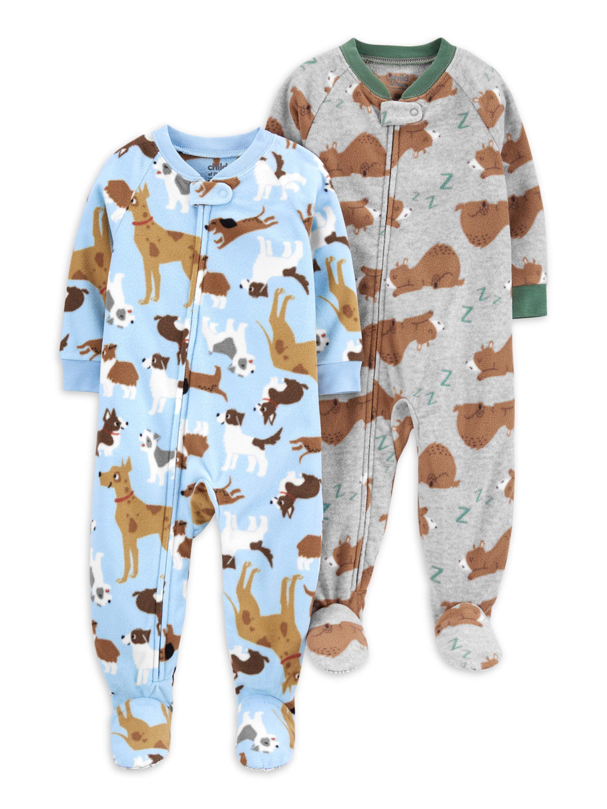 Only Boys Plush Fleece Onesie Pajamas with Character Hood Toddler/Little Boy/Big Boy 