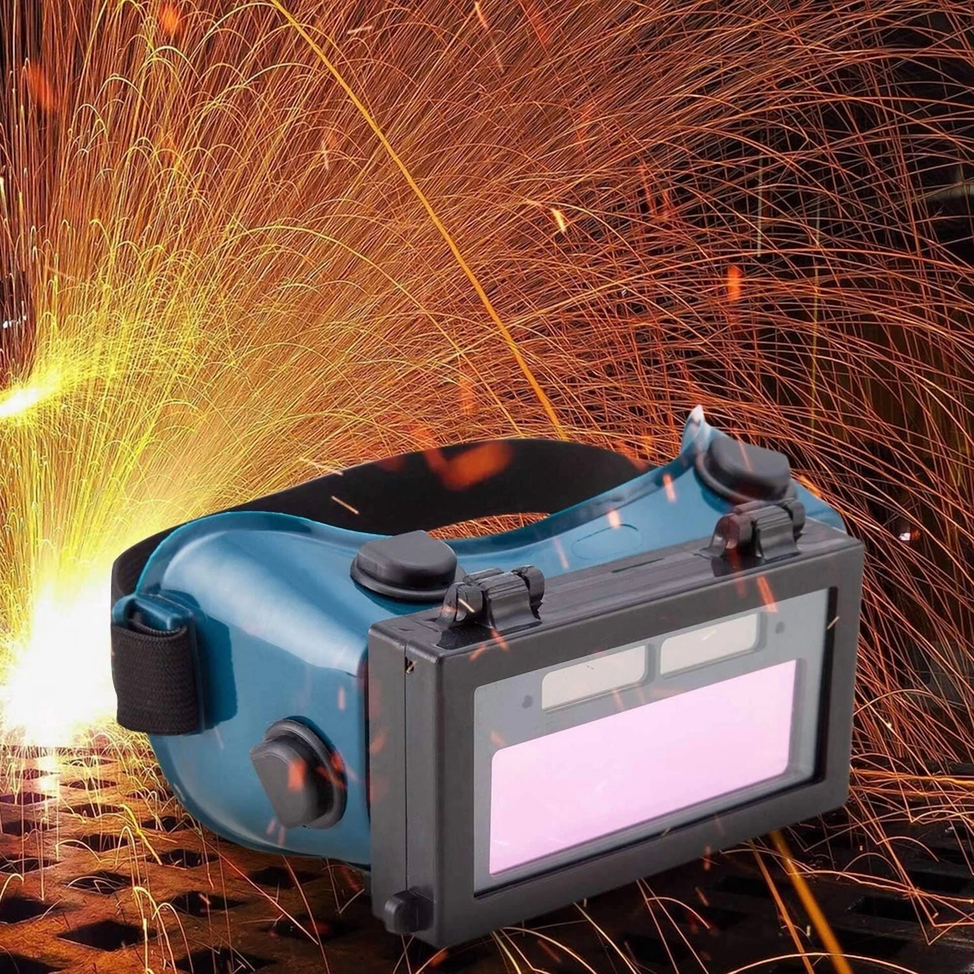 CRESTIN- Solar Powered Auto Darkening Welding Glasses Welder Mask Helmet Eyes Goggles