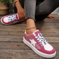 thumbnail image 3 of Knivor Sneakers for Women Low Top Lace Up Flat Skate Shoes Glitter Star Fashion Casual Walking Tennis Board Shoes, 3 of 9