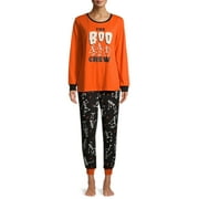 Women's Matching Family Halloween Pajamas Boo Crew, 2-Piece Set