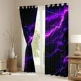 thumbnail image 3 of Feelyou Neon Purple Lightning Black Out Curtains for Kid, Nature Scenery Curtains Pack of 2 (42x63 Each), Tornado Storm Bedroom Curtains, Curtains and Drapes Room Decor, 3 of 6