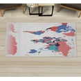 thumbnail image 1 of Earth Decorative Rug, Detailed World Map with All Countries Major Capital Cities Universe Continents, Quality Carpet for Bedroom Dorm and Living Room, 6 Sizes, Dark Ceil, by Ambesonne, 1 of 1