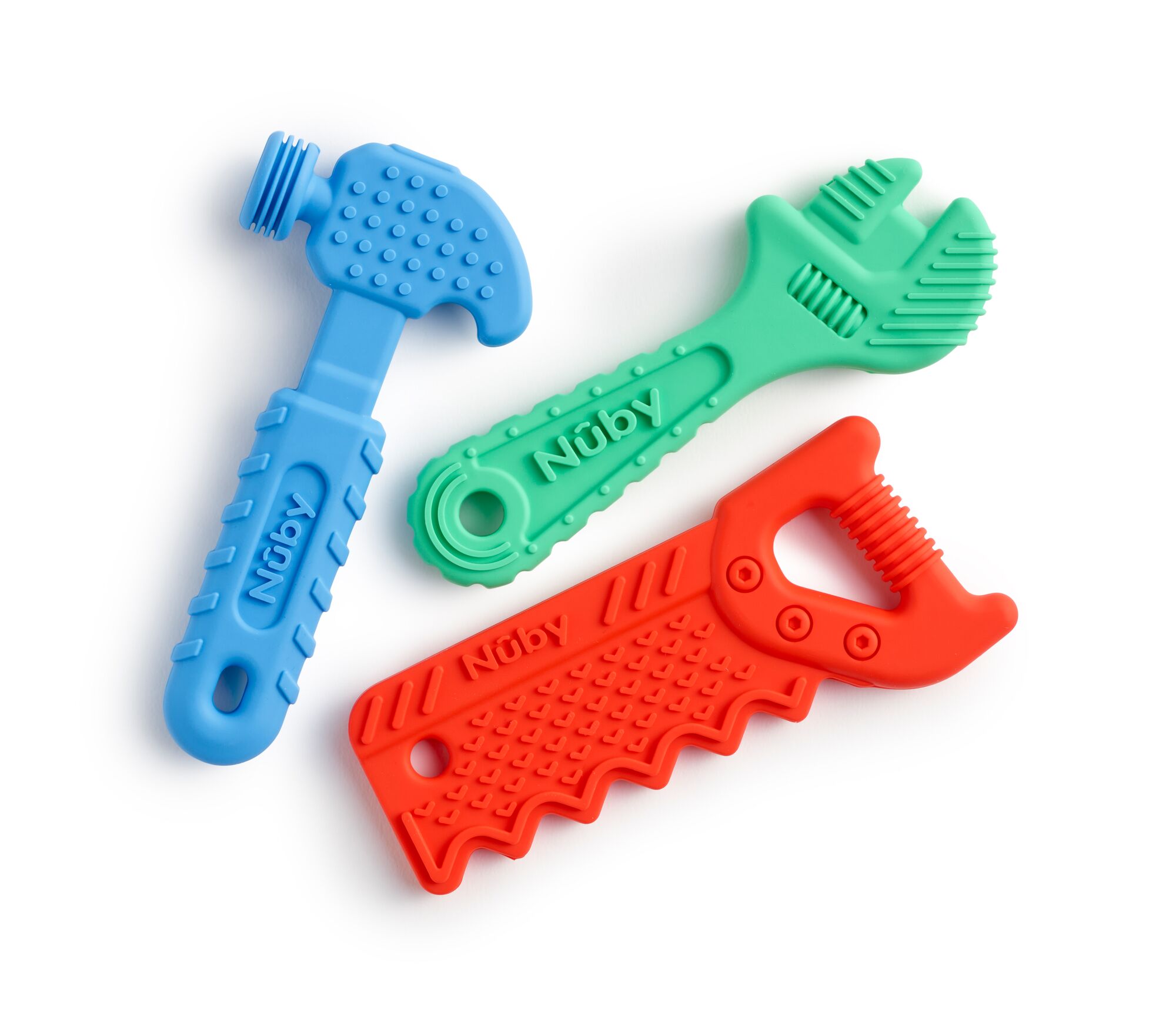 Nuby Silicone Tool Teether Toys, 3-Pack
