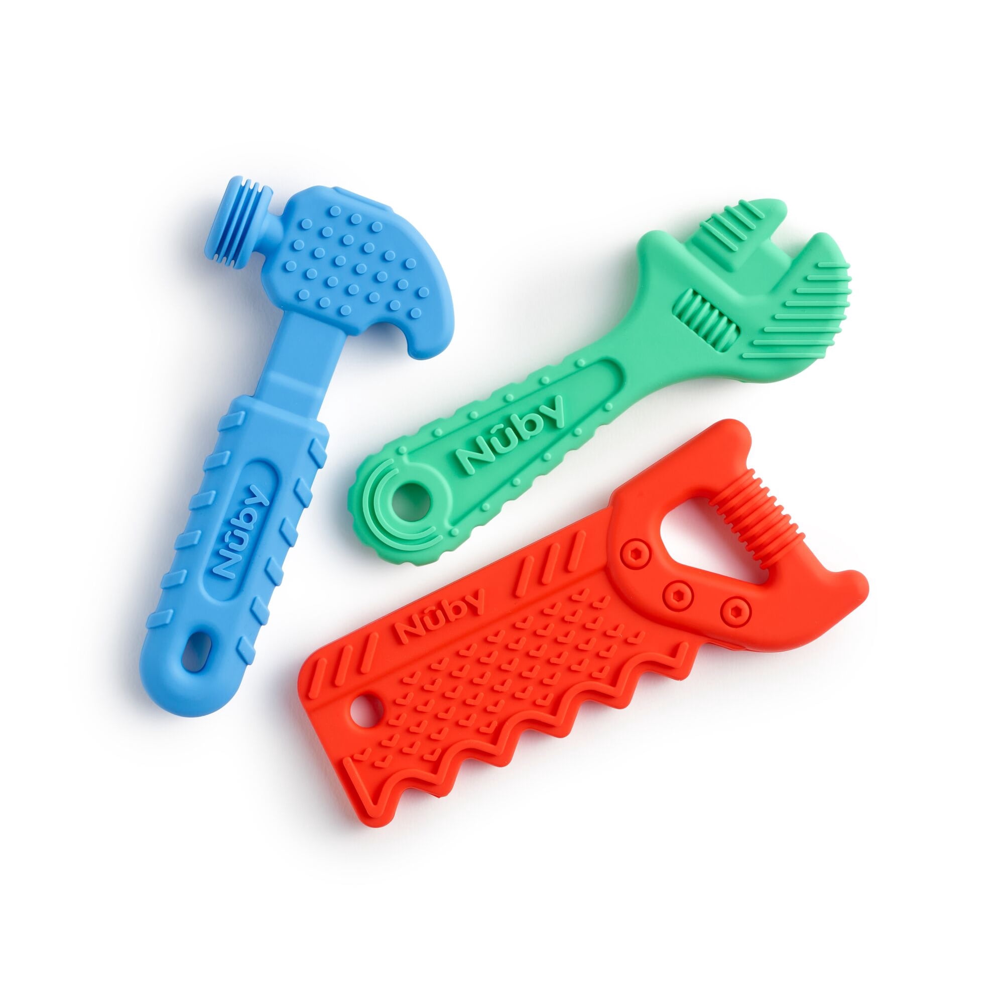 Nuby Silicone Tool Teether Toys for Infants Multipack, 3 Count