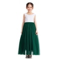 thumbnail image 2 of Ekidsbridal Girl Pageant Flower Girl Dress - Floor Length V-Back Lace Tulle 207R-A (Size: M-10), 2 of 4