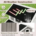 thumbnail image 6 of Infans Outdoor Feral Cat House 2-Story Wooden Kitty Shelter with Escape Door, 6 of 7