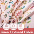 thumbnail image 3 of DriftAway Lauren Pink 100% Blackout Curtains for Bedroom Colorful Watercolor Branch Printed Pattern Lined Thermal Insulated Back Tab 2 Panels for Girls Living Room 90 Inch Flesh/Baby/Light Pink, 3 of 8