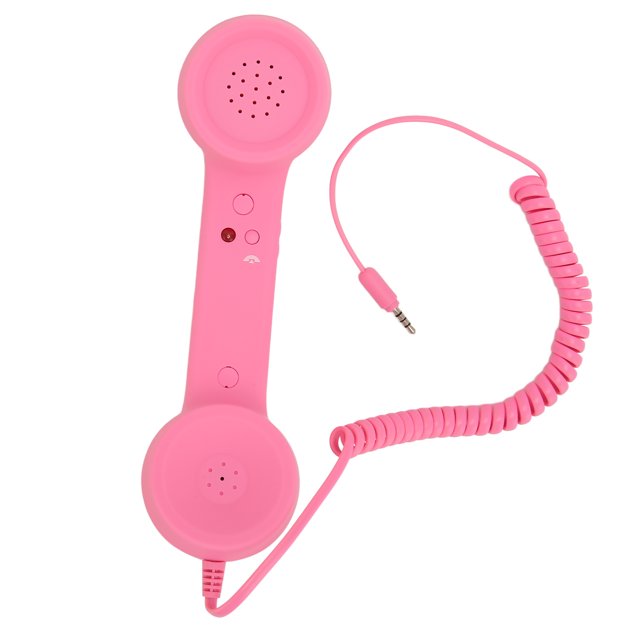 Combiné Téléphonique Rétro 3,5 mm, Récepteur de Cellulaire Rétro Anti-Radiation avec Micro, Microphone et Haut-Parleur pour Téléphone Intelligent et Ordinateur