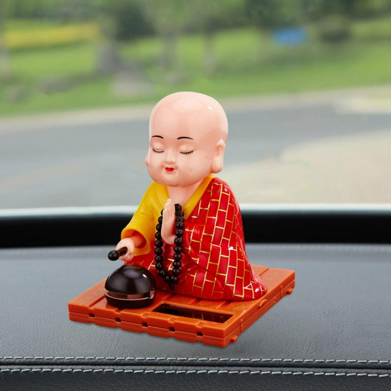 Little Monk Action Figure Solar Dancing Toys Nodding Dolls Car Ornament for