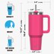 thumbnail image 5 of 30oz 40oz Large Capacity Tumbler with Handle and Lid Stainless Steel Thermal Double 304 Vacuum Bottle Office and Home Insulated, 5 of 6
